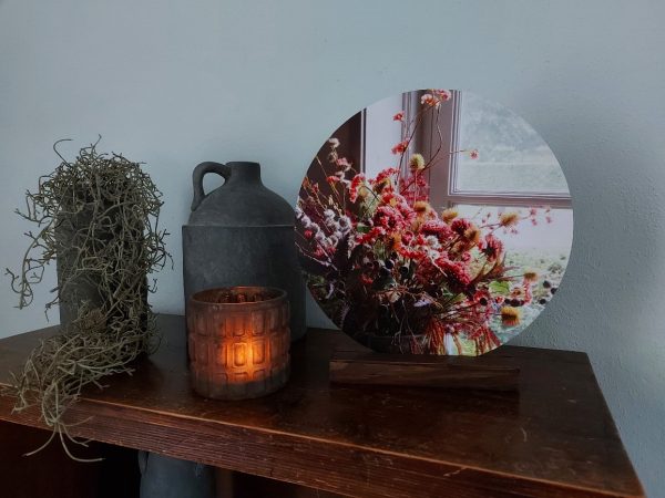 Muurcirkel Forex - Pot met bloemen voor het raam - Afbeelding 3