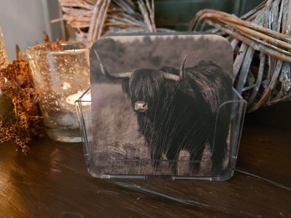 Viltjes Schotse Hooglander op het Hijkerveld - Landelijke onderzetter