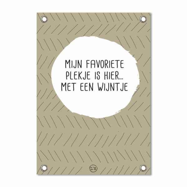 Tuinposter Mijn Favoriete Plekje Green