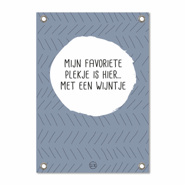 Tuinposter Mijn Favoriete Plekje Skyblue